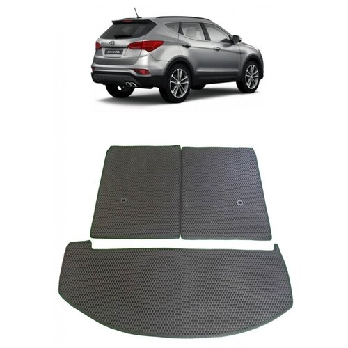 Hyundai Santa Fe III Рестайлинг Grand 2016 - 2018 коврик в багажник EVA Smart Багажник мини 1740₽