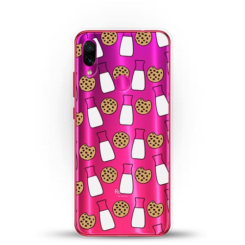 фото Силиконовый чехол печеньки и молоко на xiaomi redmi note 7 pro andy & paul