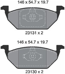 Дисковые тормозные колодки передние Textar 2313001 для Audi, SEAT, Skoda, Volkswagen (4 шт.)