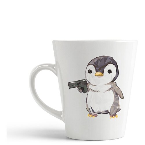 фото Кружка-латте coolpodarok пингвин с пистолетом