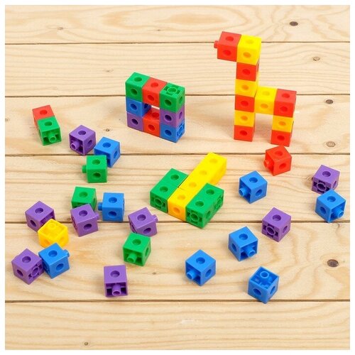 RAYDAY Обучающий набор «Кубики-конструктор: Логика и внимание» с заданиями, в пакете