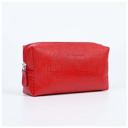 фото Косметичка на молнии, цвет красный./в упаковке шт: 1 textura