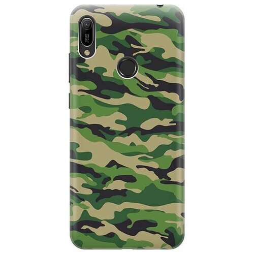 фото Ультратонкий силиконовый чехол-накладка для huawei y6 (2019) / honor 8a с принтом "месяц над розовыми горами" gosso