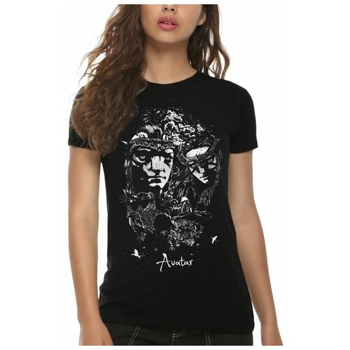 фото Футболка design heroes аватар - путь воды / джеймс кэмерон женская черная 2xl