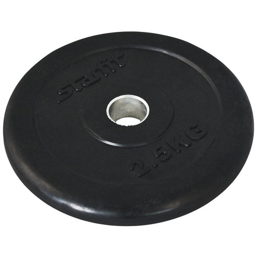 фото Диск обрезиненный starfit core bb-202 d-26mm 2.5kg black ут-00018805