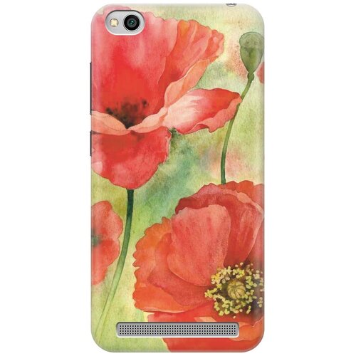фото Re:pa накладка transparent для xiaomi redmi 5a с принтом "алые маки"