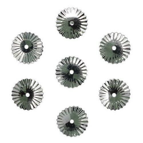 Пайетки рельефные Астра цвет 1 серебро 10 мм 10 упаковок по 10 грамм количество товаров в комплекте 10 415₽