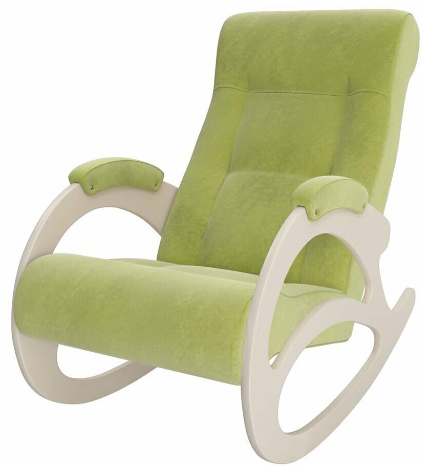 Кресло-качалка Орион 4 (Дуб шампань / Без лозы / ткань Verona Apple Green)