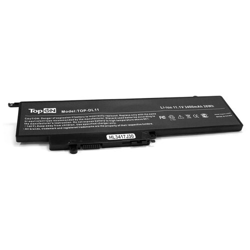 фото Аккумуляторная батарея topon для ноутбука dell inspiron 11 3153 11.1v (3400mah)