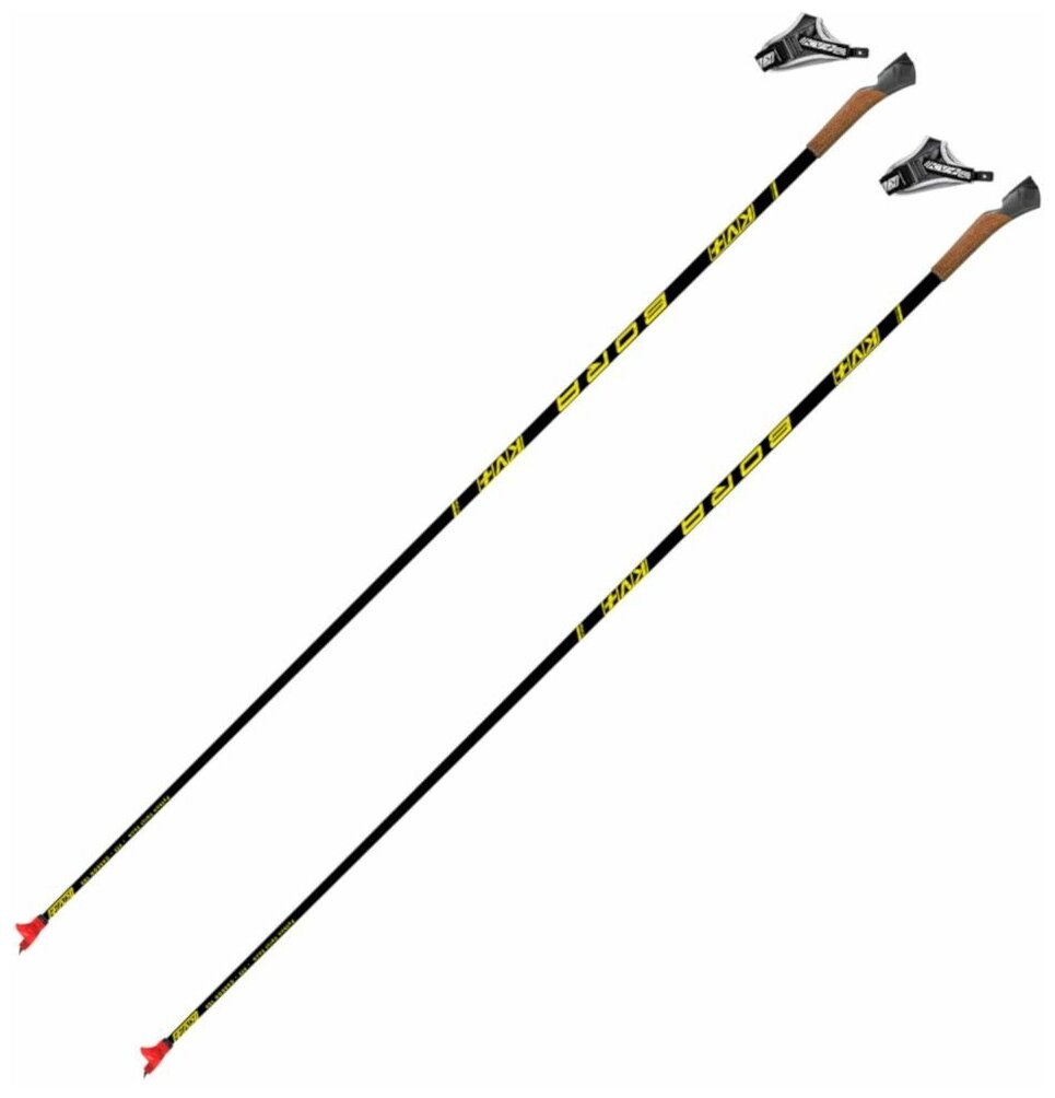 Лыжные палки KV+ BORA Clip cross country pole, Black, 160 cm