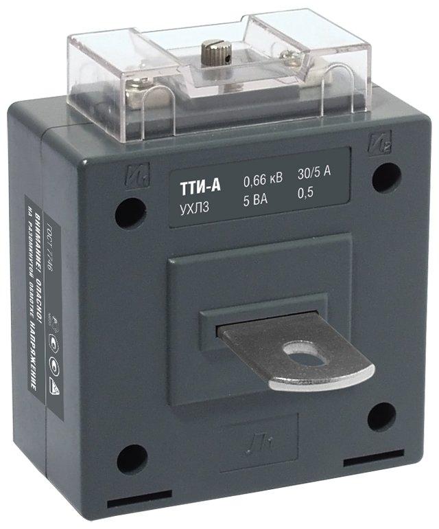 Трансформатор тока ТТИ-А 500/5А 5ВА 0,5S, IEK ITT10-3-05-0500 (1 шт.)