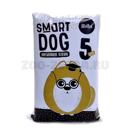 Smart Dog Впитывающие пеленки для собак 60*40, 5 шт, 0,1 кг