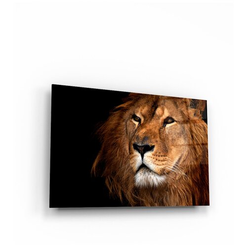 картина на стекле благородный ЛЕВ 600х800мм