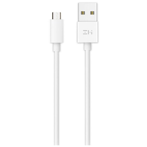 комплект 6 штук кабель usb micro usb 1 м xiaomi zmi белый al600 white Кабель USB/Micro USB Xiaomi ZMI 80 см 2.1A Материал оплетки TPE (ZSH01), белый