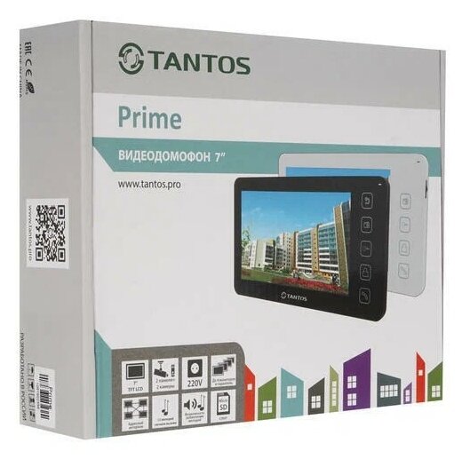 Монитор для домофона/видеодомофона TANTOS Prime Black черный - фотография № 4