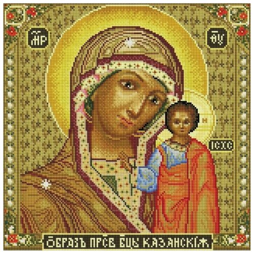 Алмазная мозаика Икона Божией матери Казанская, 40x40 см