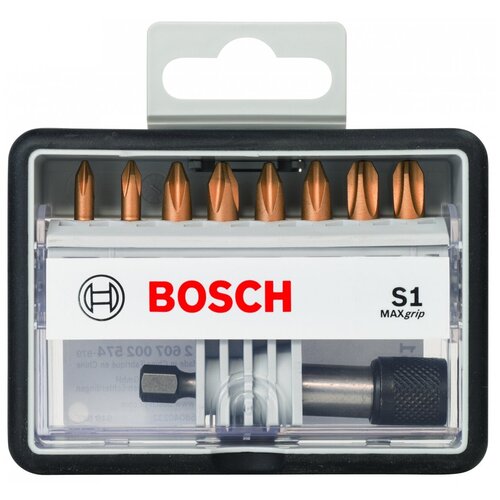 Набор бит (8 шт; Max Grip) Robust Line S1 TIN Bosch 2607002574