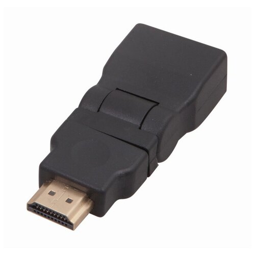 Поворотный переходник (штекер HDMI - гнездо HDMI) с технологией вакуумного напыления переходник штекер hdmi гнездо vga провод rexant 17 6835