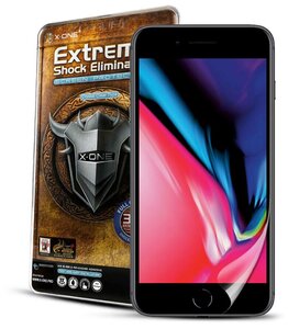 Фото Защитная противоударная бронепленка с черной рамкой для iPhone 7/8/SE 2020 X-ONE Extreme Shock Eliminator Coverage 3-го поколения на весь экран