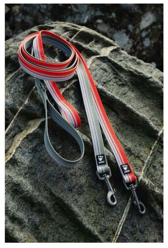 Поводок Hurtta Weekend Warrior ECO Leash 180см*20мм, Тёмно-оранжевый - фотография № 2