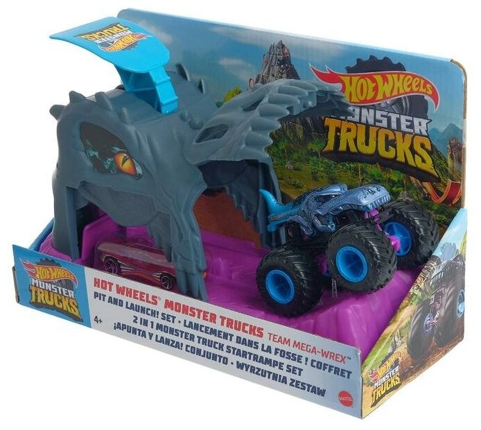 Hot Wheels Набор Монстр-трак Гараж GKY01, Акула Разрушитель — купить в ...