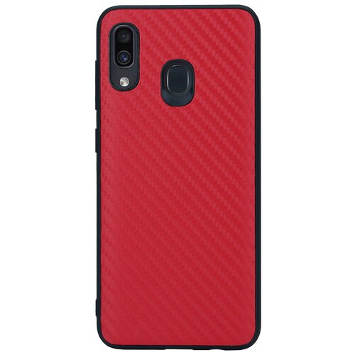 фото Чехол для смартфона g-case carbon для samsung a30 sm-a305f/ a20 sm-a205f, красный