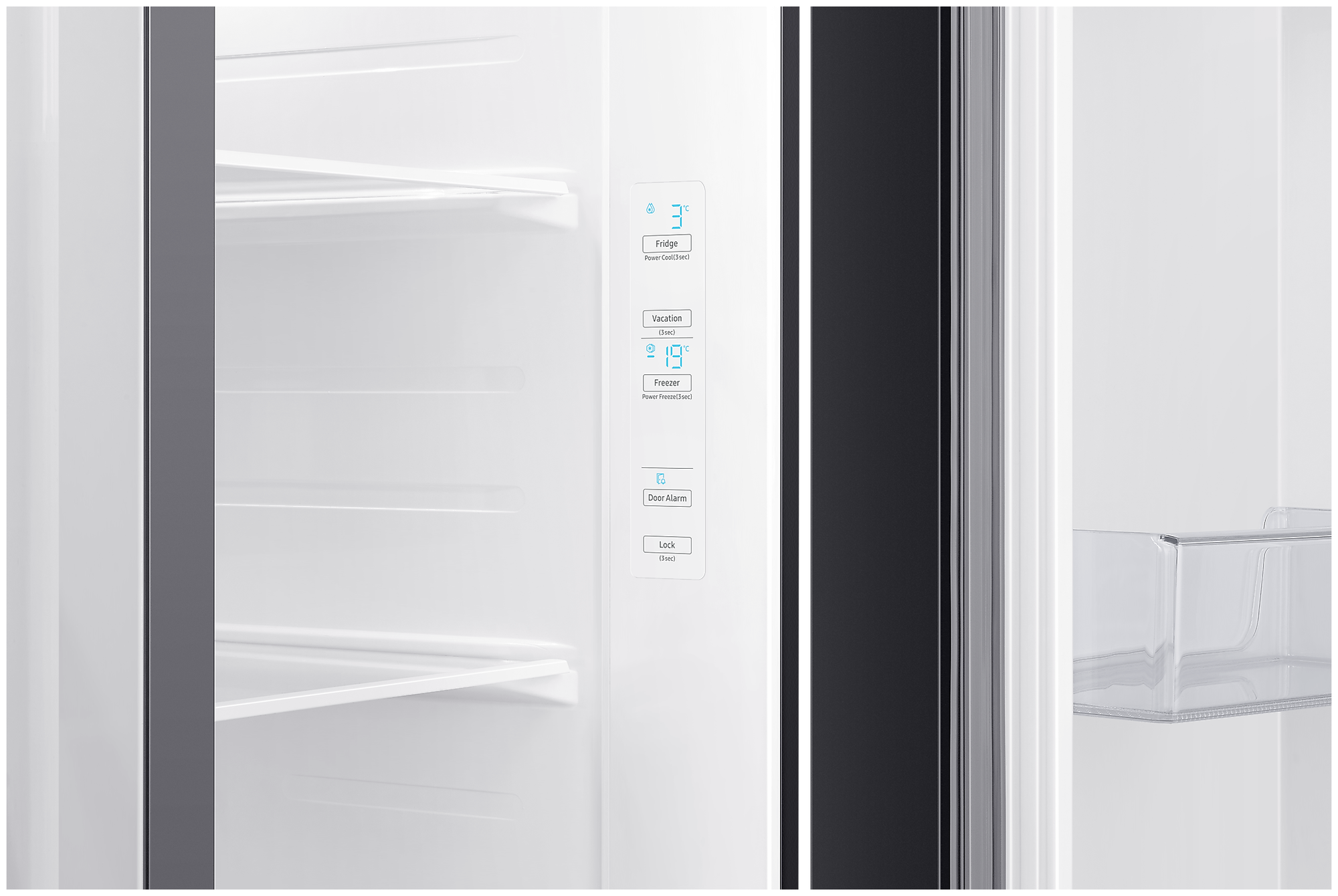 Холодильник Samsung RS62R50312C/WT черный (двухкамерный) - фотография № 5
