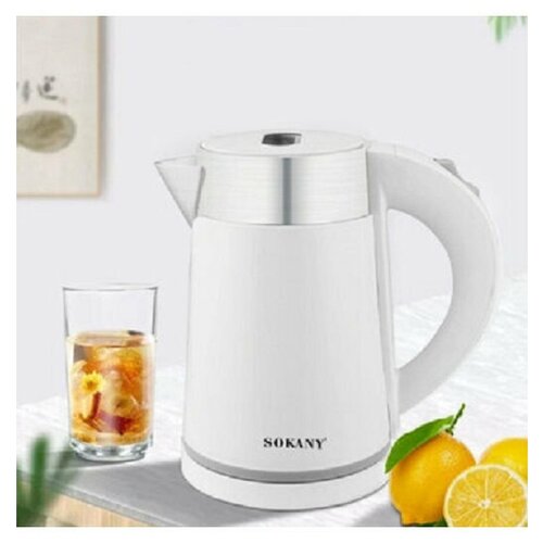 Чайник электрический SOKANY Water Kettle, 1200 Вт, 1л цвет: Белый и Черный /беспроводная база, автоматическое выключение/