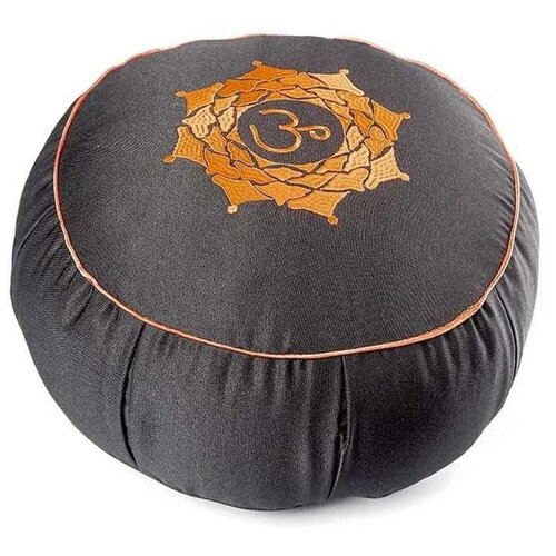 фото Подушка для медитации "ом" 30х15 см черный yogastuff