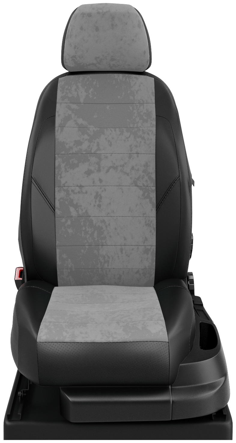 Чехлы на сиденья Nissan X-trail (Ниссан Х трейл) T31 с 2007-2014г. джип 5 мест серый-чёрный