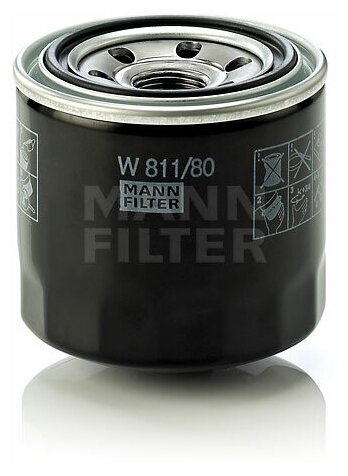 Масляный фильтр MANN-FILTER W 811/80