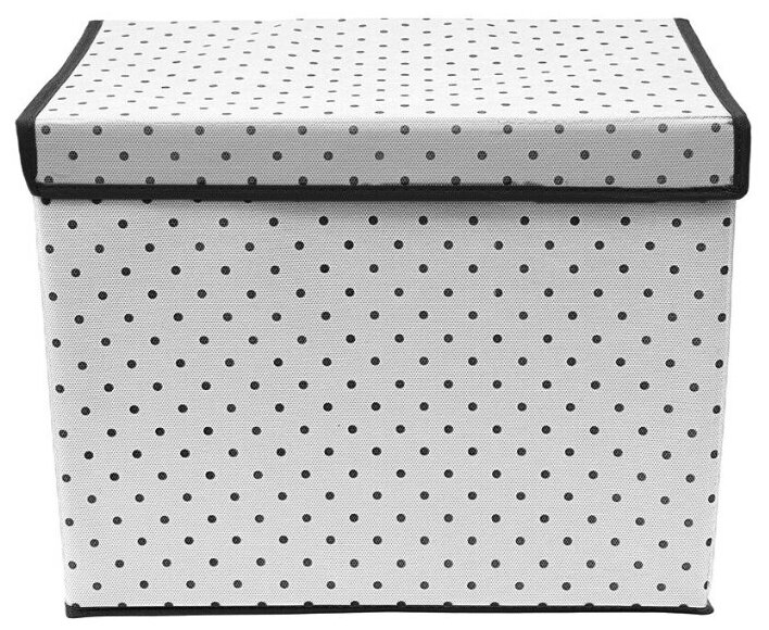 Коробка для хранения вещей с крышкой Eco White (38х25х30 см) Homsu - фотография № 2