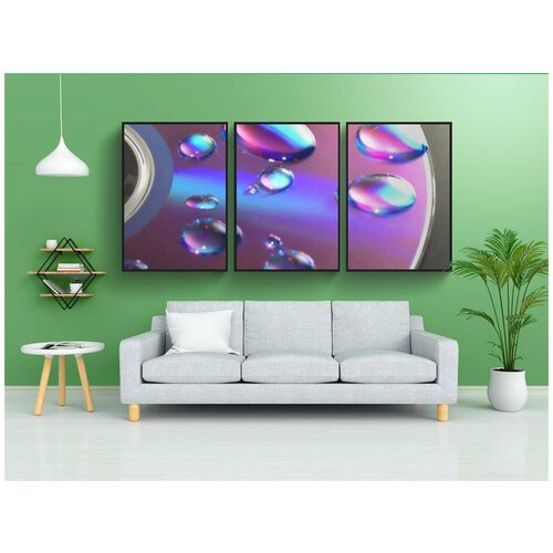 фото Модульный постер "dvd, компакт диск, диск" 180x90 см. из 3х частей в тубусе, без рамки lotsprints