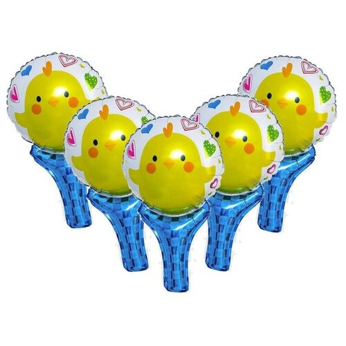 фото Шар фольгированный 20" «цыплёнок», набор 5 шт. mikimarket