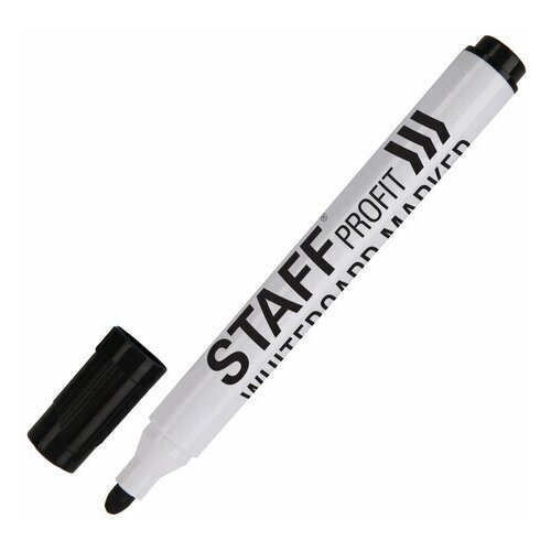STAFF Маркер для доски staff profit , черный, круглый наконечник, 2,5 мм, 151644, 24 шт.
