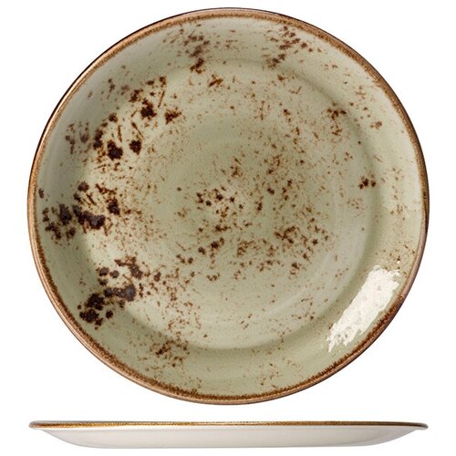 фото Тарелка мелкая «крафт», 25 см., зеленый, фарфор, 11310566, steelite