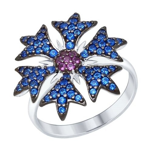 фото Серебряное кольцо sokolov 94012329 с фианитом diamant-online