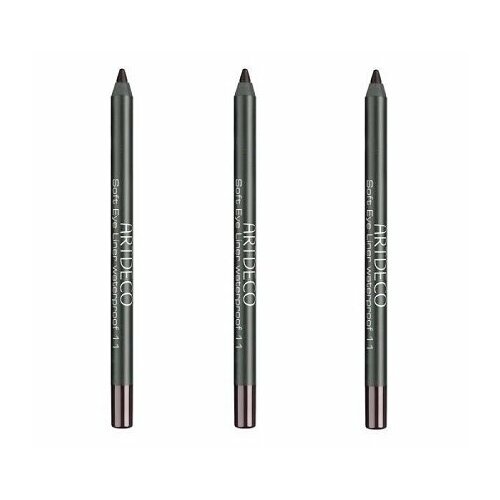 Карандаш для век Artdeco Soft Eye Liner Waterproof, водостойкий, тон 11, 1,2 гр, 3 шт. diorshow pro liner waterproof водостойкий карандаш подводка для глаз 182 pro purple