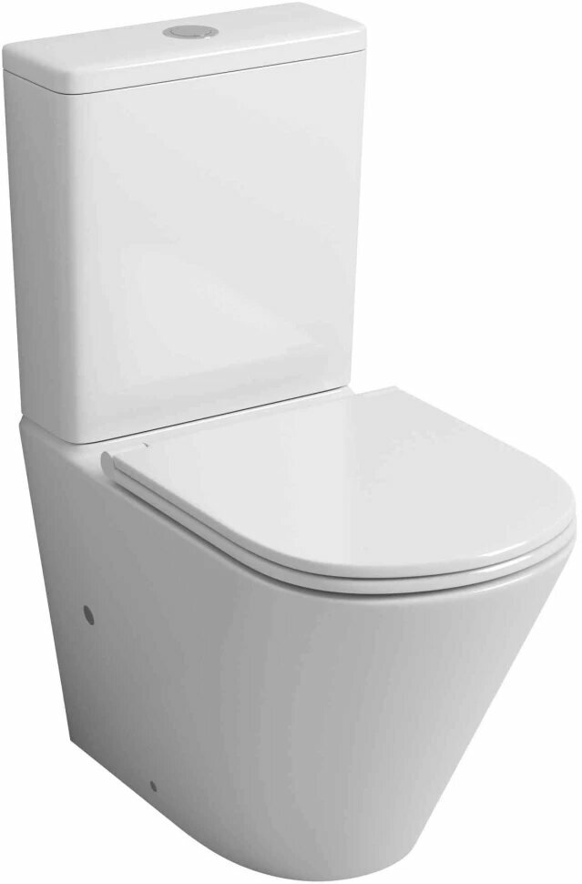 Унитаз-компакт Grossman GR-4450SQ безободковый торнадо с сиденьем микролифт белый