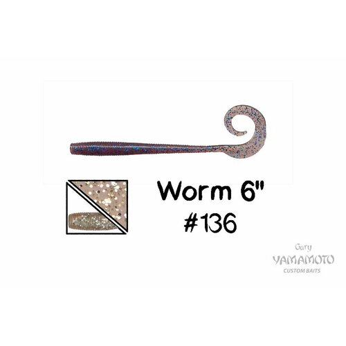 приманка gary yamamoto worm 6 239 0000680962 Higashi Приманка GARY YAMAMOTO Worm 6 #136