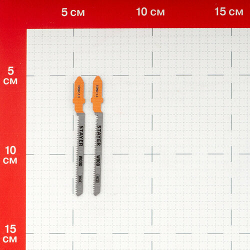 Пилки для лобзика Stayer T101AO (15992-1.3_z02) по дереву L50 мм чистый рез (2 шт.)