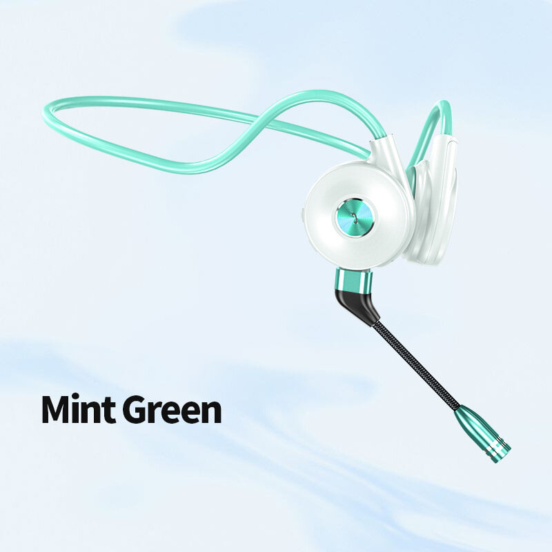 Беспроводные наушники с костной проводимостью Bluetooth в зеленом цвете, модель M1 для бега, спорта и бизнеса