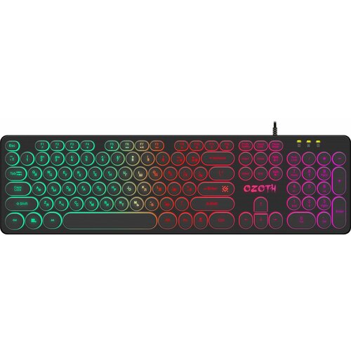 Клавиатура проводная игровая DEFENDER Ozoth GK-106 RU радужная104FN черная 170000₽