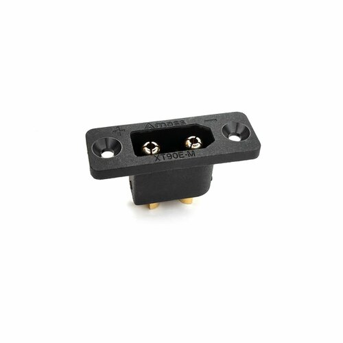 Разъем питания XT90E-M на панель 40А 2 конт. (штекер) amass black xt90e m battery connection plug gold plated male connector diy connecting parts for xt90 rc aircraft drone fpv