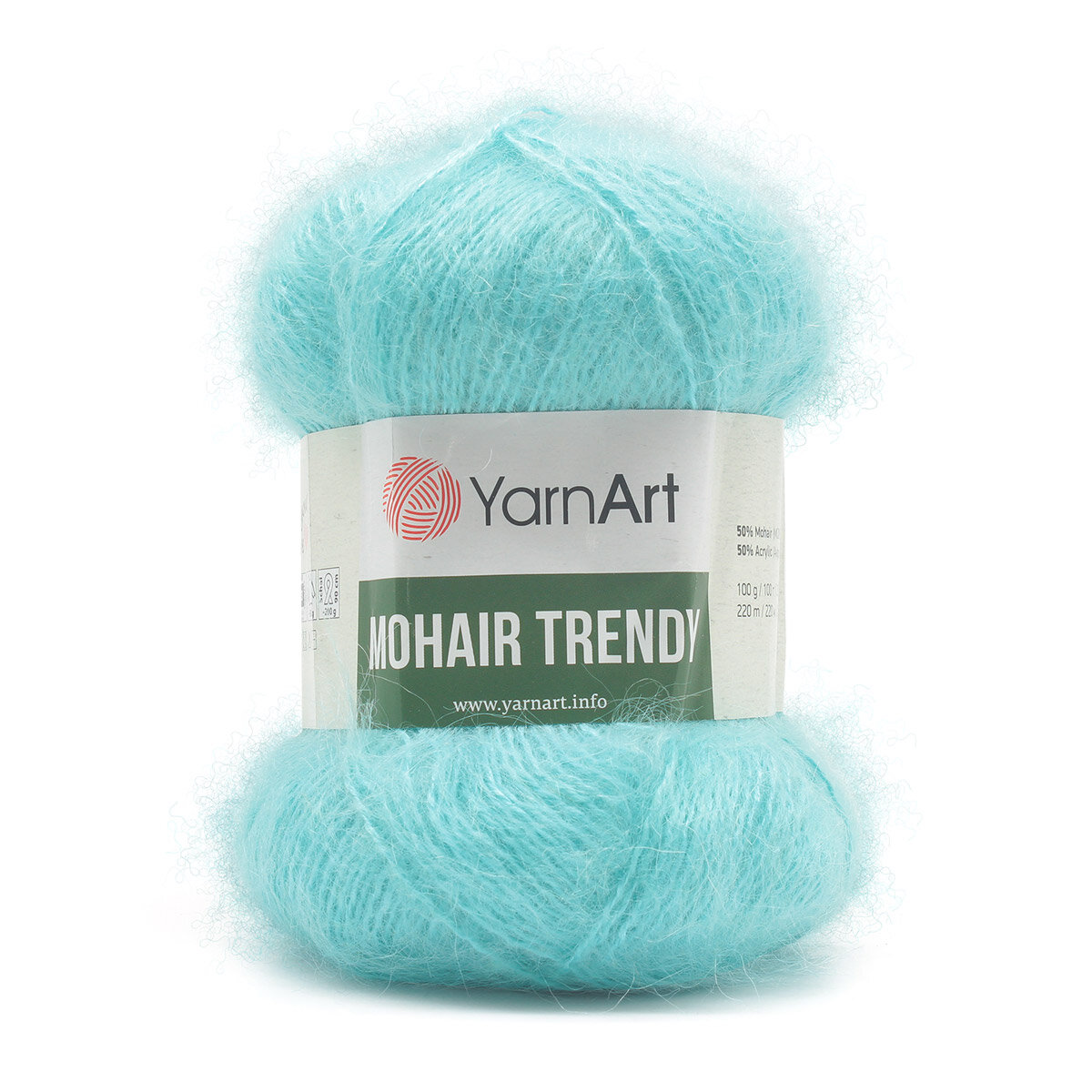 Пряжа YarnArt "Mohair trendy", 100 гр 220 м, 50% мохер, 50% акрил, 142 голубой, 5 шт