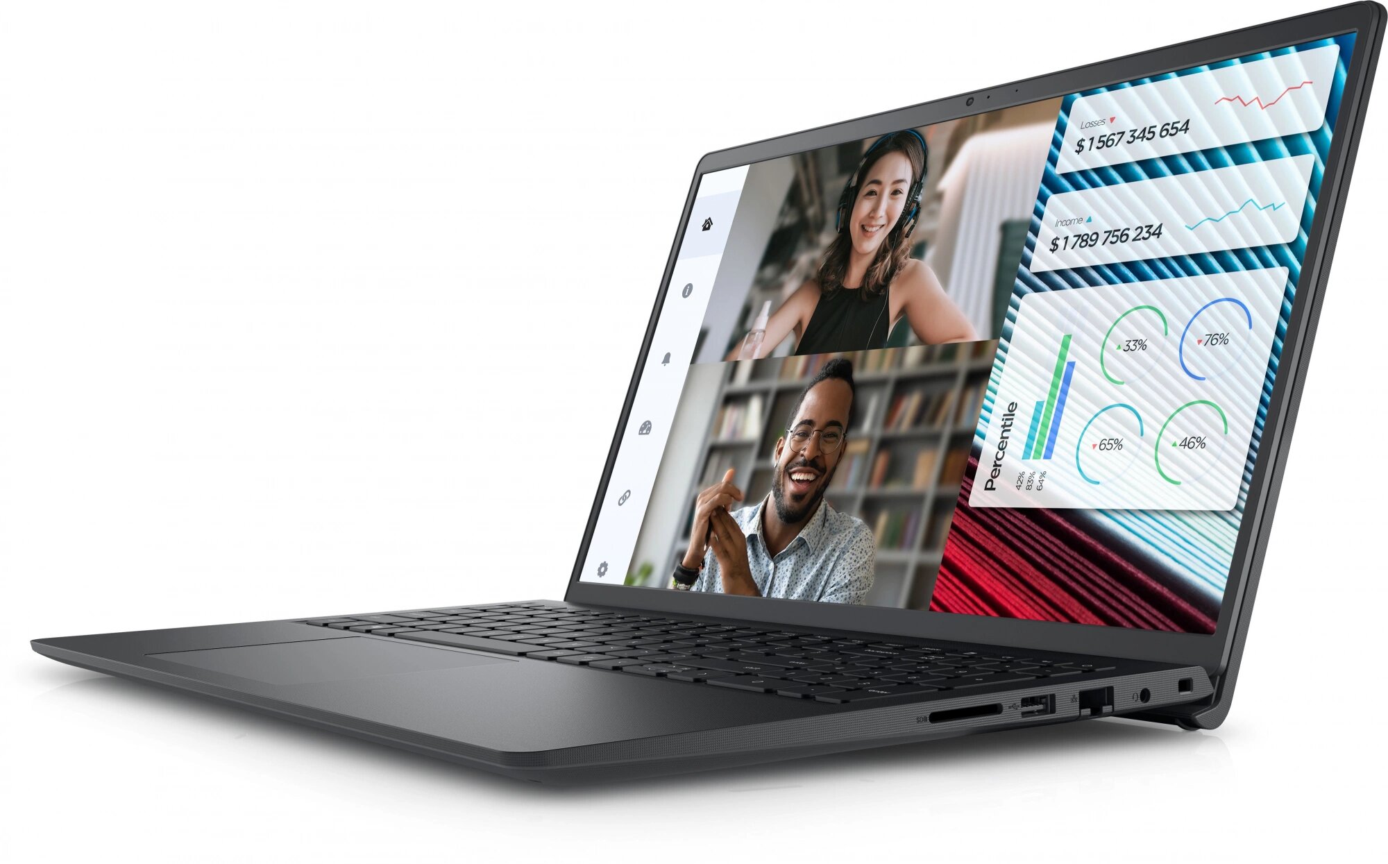 DELL Ноутбук Dell Vostro 3520 Core i5 1235U 16Gb SSD256Gb Intel UHD Graphics 15.6" WVA FHD (1920x1080) Ubuntu black WiFi BT Cam (3520-5620) 3520-5620