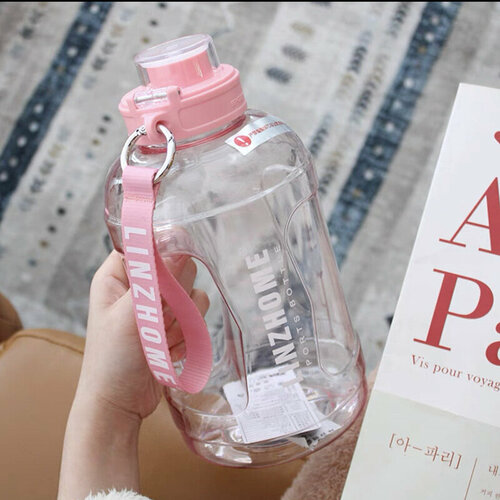 Бутылка для воды розовая 1500мл