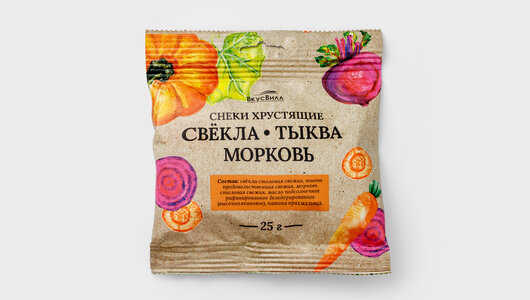 Снеки хрустящие из свеклы, тыквы и моркови