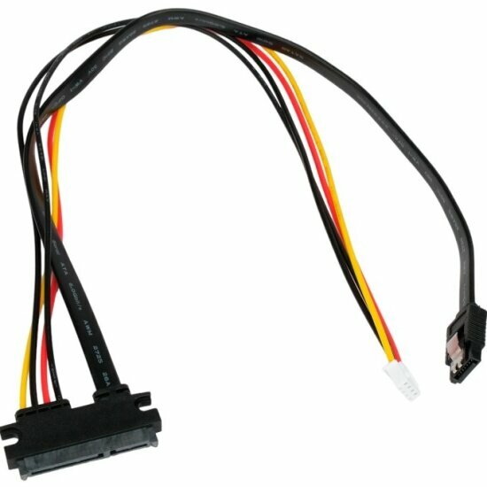 Кабель питания SATA Cablexpert , XH2.54 4pin+Sata 7pin/Sata 7+15pin, 40см, пакет