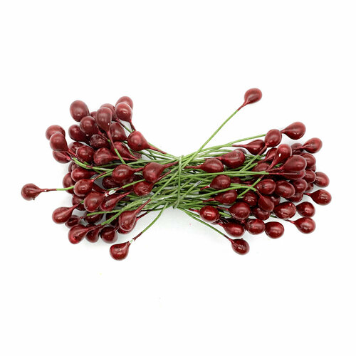 Тычинки для искусственных цветов Astra&Craft (AR561) 0,5*6 см, 10 гр (бордовый) красный, бордовый, размер длина 6 сантиметров, толщина 0,5 сантиметра